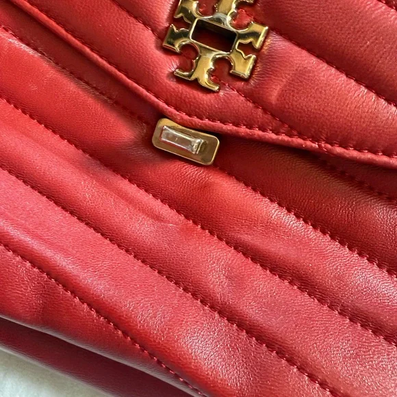 Tory Burch Kira Red Quilted Leather Bag ❤️ - Picture 5 of 15